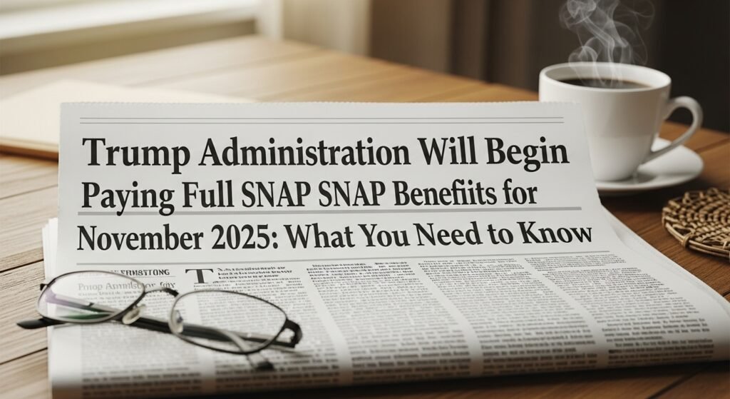 Trump Administration Will Begin Paying Full SNAP Benefits for November 2025: What You Need to Know